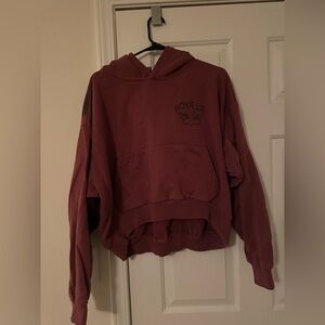 Boys Lie - Women's Burgundy Hoodie Sweater
